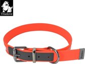 Halsband - Hond - Biothane - Reflecterend - Oranje - S
