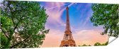 Gards Tuinposter Eiffeltoren in Parijs aan het Water - Kleur - 210x70 cm - Tuindoek - Tuindecoratie - Wanddecoratie buiten - Tuinschilderij
