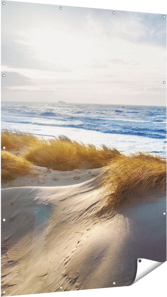Gards Tuinposter Duinen en Zee - 120x180 cm - Tuindoek - Tuindecoratie - Wanddecoratie buiten - Tuinschilderij Multikleur