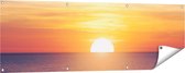Gards Tuinposter Zonsondergang op de Zee - 150x50 cm - Tuindoek - Tuindecoratie - Wanddecoratie buiten - Tuinschilderij