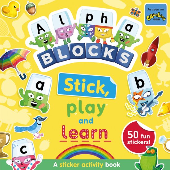 Numberblock Sticker Books- Alphablocks Stick, Play and Learn ... - cover