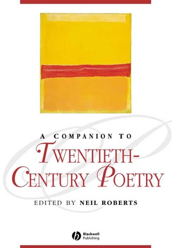 Blackwell Publishing A COMPANY TO TWENTIETH-CENTURY POETRY, Anglais, Livre broché, 626 pages