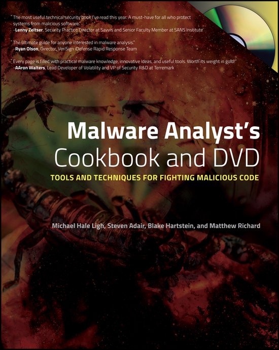 Malware Analysts Cookbook & DVD - cover