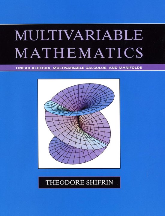 Livre "Multivariable Mathematics" avec une représentation graphique violette et bleue d'une formule mathématique.