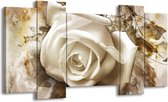 Peinture sur toile Rose | Blanc, marron | 120x65 5 Liège
