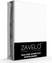 Zavelo Molton Hoeslaken Stretch - 1-persoons (90x200 cm) - Rondom Elastisch - 30 cm Hoekhoogte - Matrasbeschermer - Anti-Allergie