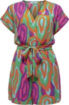 Only Broek Onlalma Life Vis Holly Playsuit Aop 15299755 Island Green Dames Maat - XL