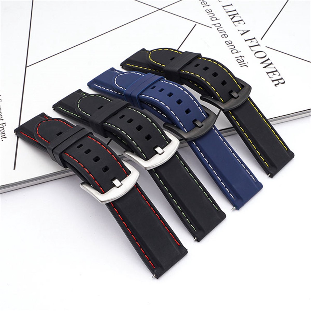 Quick Release siliconen horlogeband 23 mm unisex horlogeband