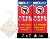 Roxasect - Anti Mottencassette - 6 maanden motvrij - 2 x 2 stuks