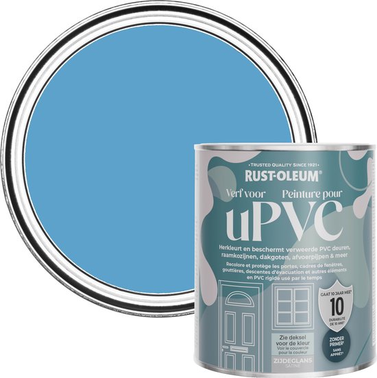 Rust-Oleum Blauw Zijdeglans Verf voor PVC - Ceruleumblauw 750 ml | bol.com
