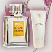Geschenkset Oriëntaals, Bloemige merkgeur - JFenzi - Eau de parfum Le’ Chel Madame - 100ml + Body Lotion 200ml - Cadeau tip!
