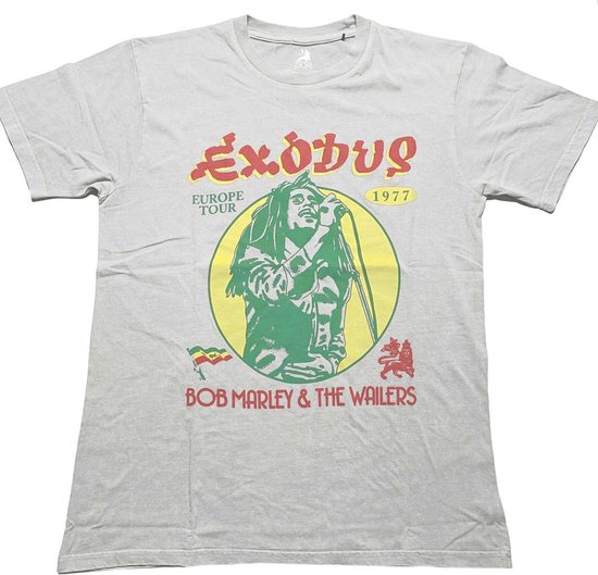 Bob Marley Heren Tshirt 1977 Tour Grijs