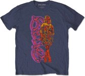 Billie Eilish - Neon Logo & Billie Heren T-shirt - M - Blauw