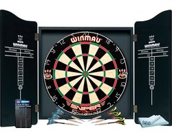 Winmau PDS diamond dartkabinet - incl. dartbord en dartpijlen