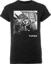 Tupac Tshirt Homme -XL- Broken Up Zwart