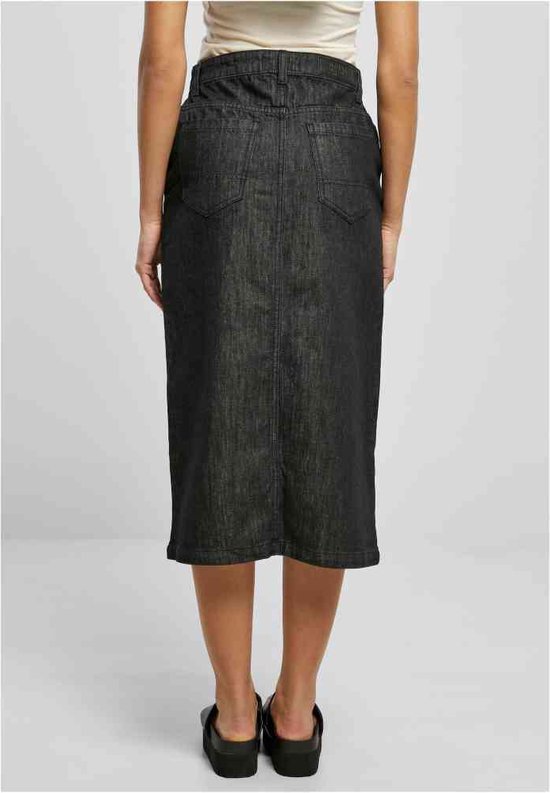 Rok Urban Classics -Taille, 29 pouces- Midi Denim Zwart