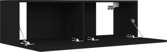 Maison Exclusive - Tv-meubel 100x30x30 cm bewerkt hout zwart