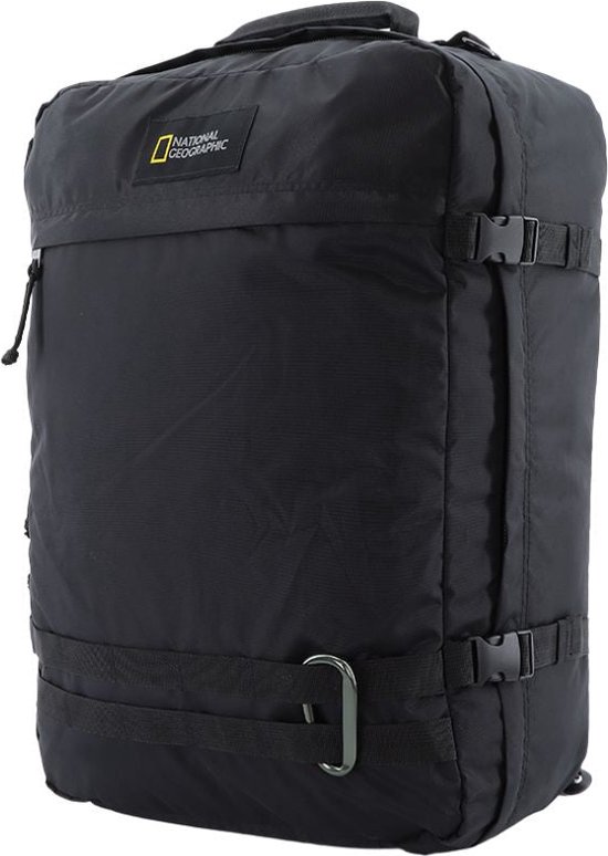 National Geographic 3 in 1 Handbagage Rugzak / Laptop Rugzak / Reistas / Weekendtas - Hybrid – 32 Liter (M) - Zwart - Zwart
