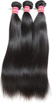 frazimashop - Braziliaanse Remy weave - 24 inch natuurlijk zwart steil weave -100% Human hair extensions -1 stuk. bundel menselijke haren