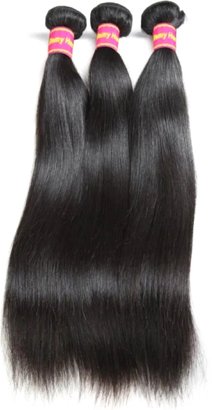 frazimashop - Braziliaanse Remy weave - 24 inch donkerbruine steil weave  -real hair... | bol.com