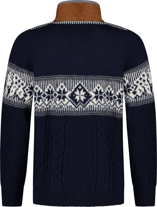 Norfinde Noorse trui Polar- 100% wol donkerblauw bol