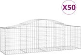 vidaXL - Schanskorven - 50 - st - gewelfd - 200x50x60/80 - cm - ijzer