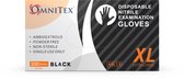 Omnitex Premium 200st. Zwarte Nitrilhandschoenen | Maat XL | Poedervrij | Latexvrij | Voedselveilig | EN455 EN374 EN420 | CE & UKCA Cat3-klasse