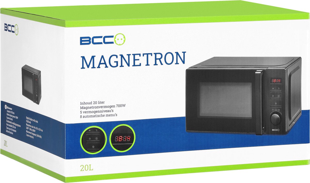 BCC magnetron - Solo magnetron - 20 liter - 5 magnetronstanden - Zwart |  bol.com