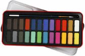Set aquarelle - Aquarelle - Diverse couleurs - Colortime - 12x30 mm par couleur - 24 couleurs - 2 pièces