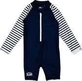 JUJA - UV Zwempak voor baby's - lange mouwen - Stripes - Donkerblauw - maat 62-68cm