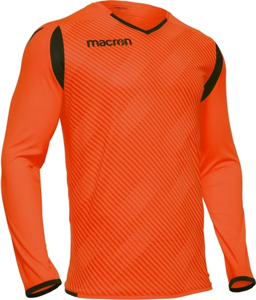 Macron Hercules Keepershirt Lange Mouw Heren - Oranje / Zwart | Maat: L