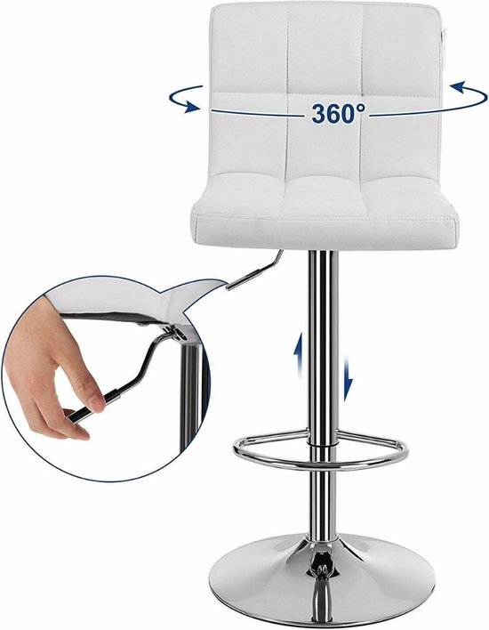 Meisterhome® Barkrukken, set van 2 stuks, in hoogte verstelbaar