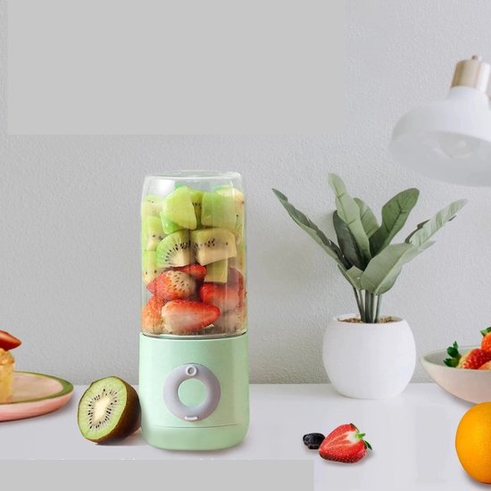 Draagbare blender - sapcentrifuge - 500 ml - USB oplaadbaar - draagbaar - mini - wit — afbeelding 3