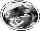 Lavabo rond avec trou pour robinetterie interne brillant 460mm