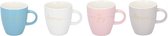 Mugs/sacs à café - lot de 4 - 4 couleurs différentes - 220ml