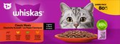 Whiskas Alimentation humide humide Chats Classic Selection en sauce, Adulte 1+ Multipack (80x85 g), 6,8 kg