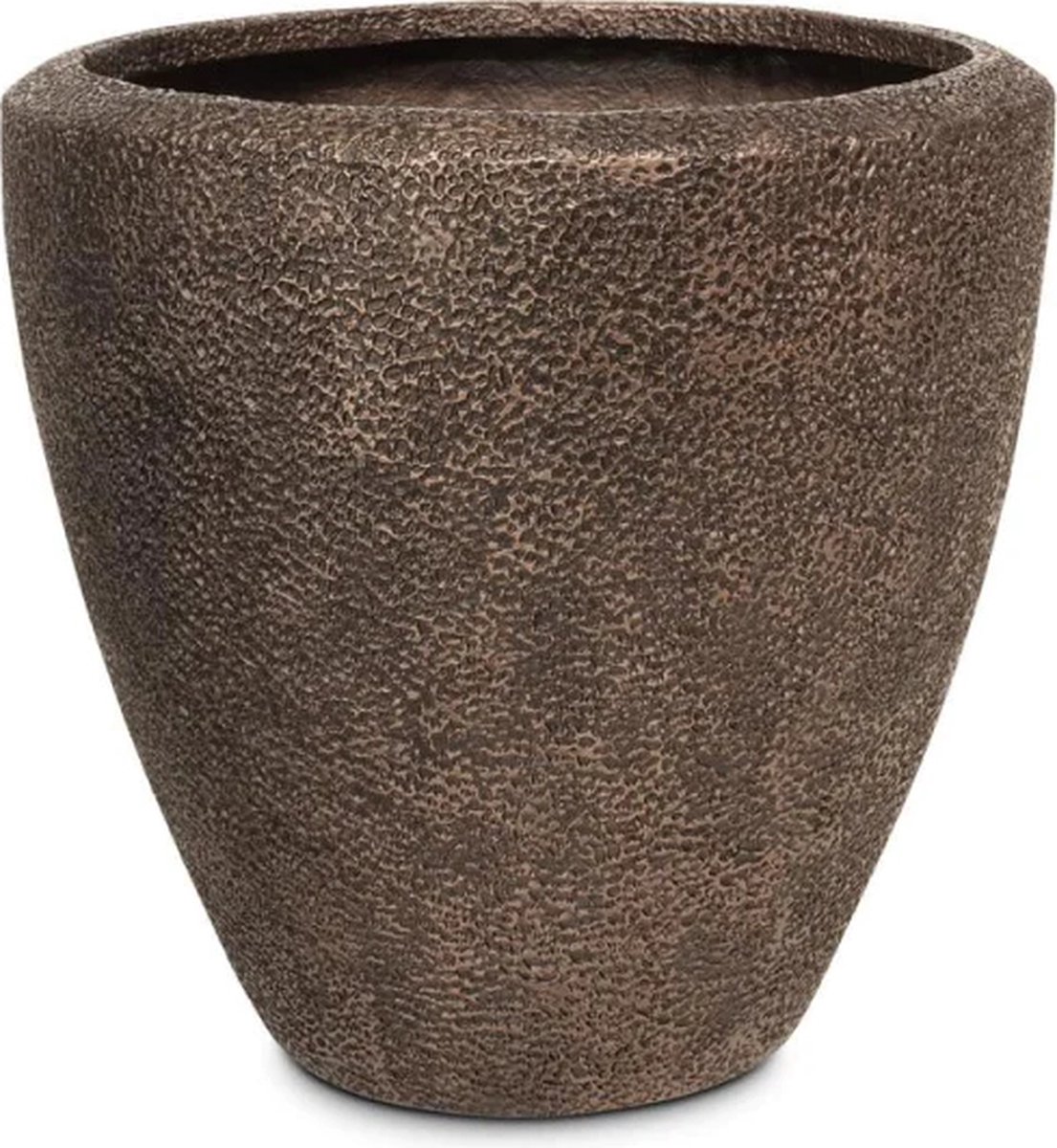 Luxe Plantenpot XL | Koper Brons Look | Antiek Design | Grote bloembak voor binnen en buiten | Koraal Brons Plantenbak | Ronde Bloempot | Vorstbestendig 67 x 67 cm