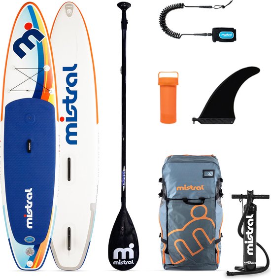 Mistral Pampero 11'5 SUP Board Opblaasbaar | Complete set | 348cm | Beginner | Tot 120kg | Incl Padle, Pomp en Tas