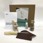 SamStone Doe-het-zelf pakket aap - speksteen - cadeau - kunst- hobby - 10 jr - dier - beeldhouwen