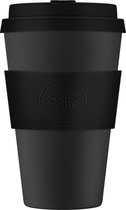 Ecoffee Cup Kerr and Napier PLA - Koffiebeker to Go 400 ml - Zwart Siliconen