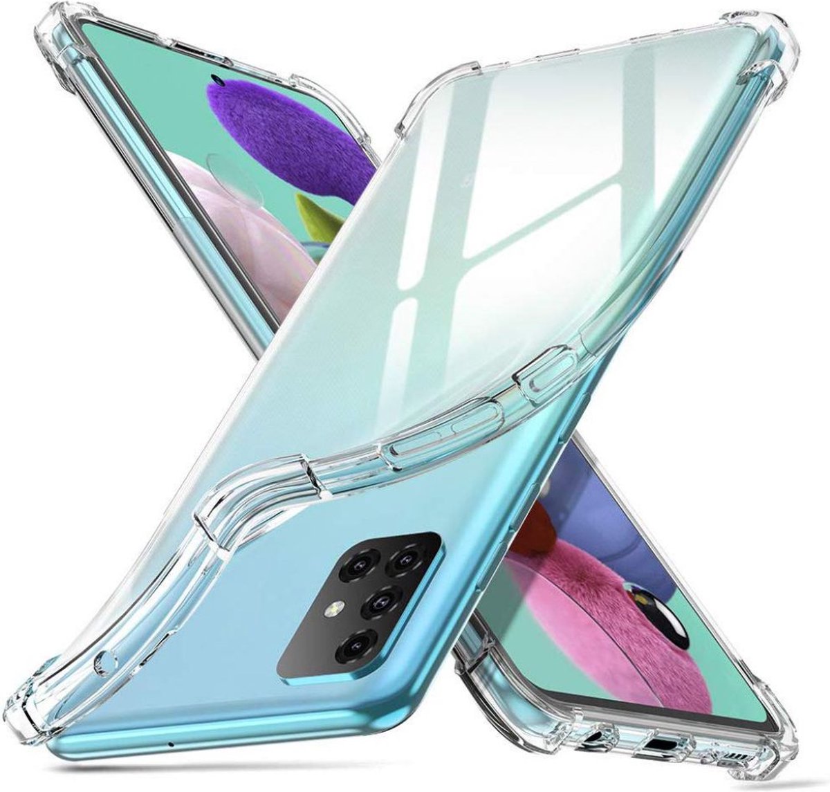 Hoesje voor Samsung Galaxy A51 backcover Shockproof siliconen Transparant
