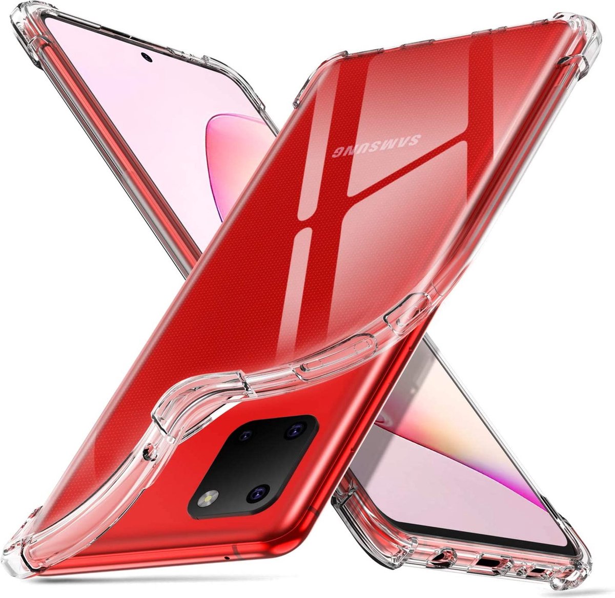 Hoesje voor Samsung Galaxy Note 10 LITE backcover Shockproof siliconen Transparant