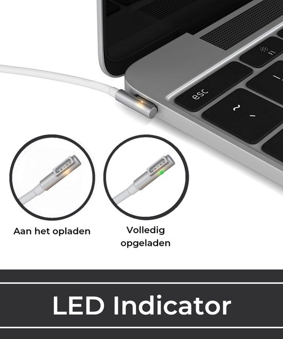 Chargeur MacBook 13" (MagSafe 1 60w) | Adaptateur MacBook A1184, A1344, A1330 Zedar® 60 watts
