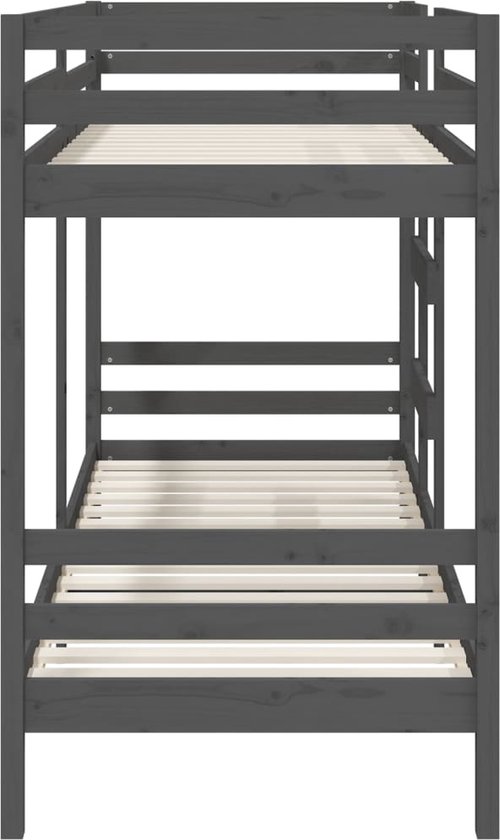 vidaXL Stapelbed zonder matras 75x190 cm staal zwart