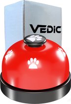 VEDIC® - Hondenbel Rood/Zwart - Intelligentie training - Hondentraining - RVS