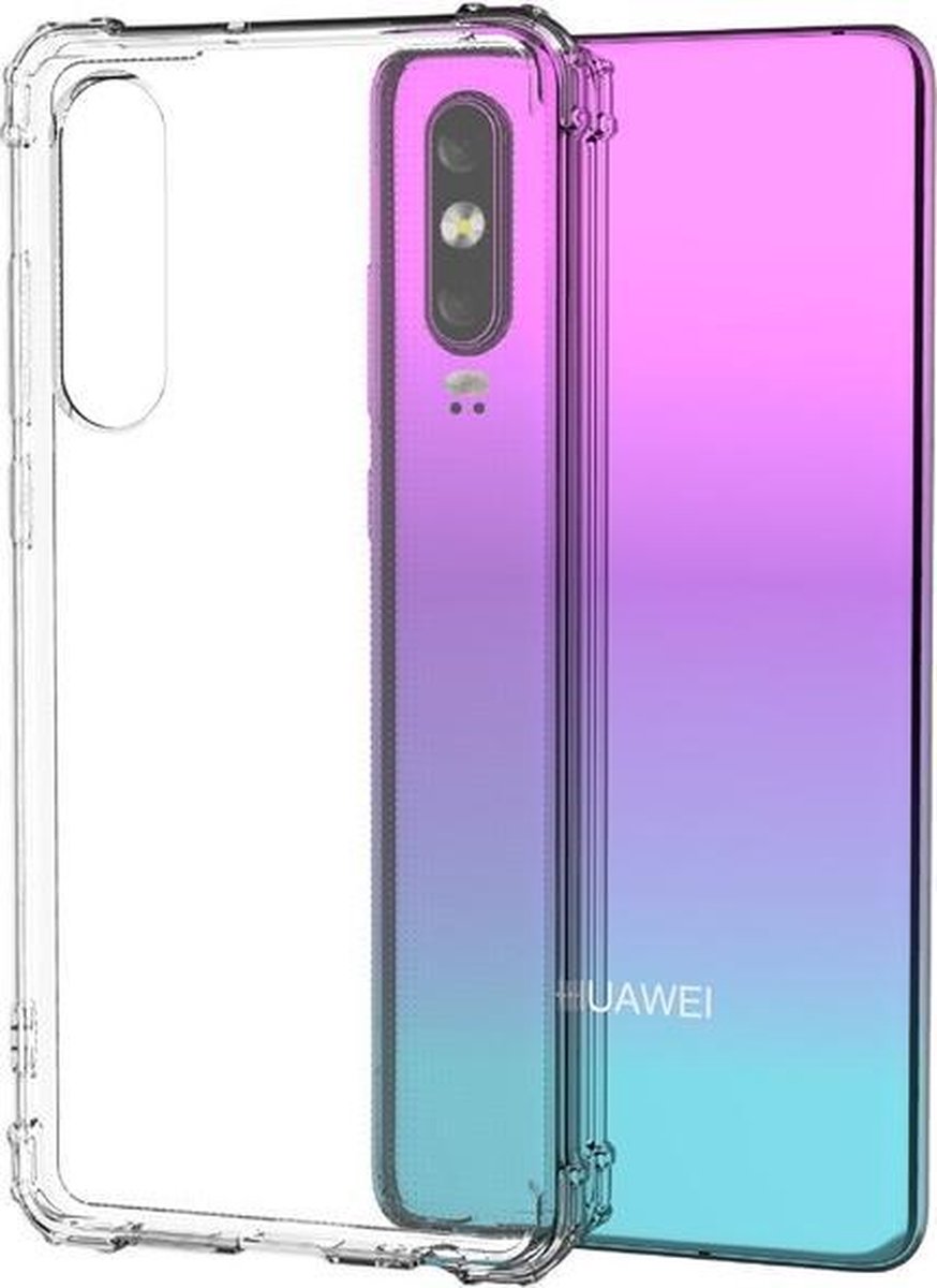 Pearlycase Transparant TPU Hoesje met versterkte randen Geschikt voor Huawei P30 Pro