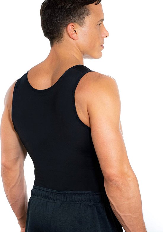 The Millennials Shapewear Shirt - Zwart - Taille M - Chemise de compression pour homme - Minceur - Look amincissant - Chemise Shapewear - sous-vêtement galbant pour enlever le ventre - Chemise Shapewear pour homme - débardeur sans couture