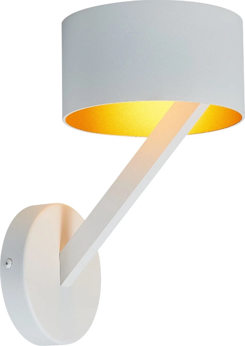 Noma wandlamp wit/goud, G9-fitting max. 28W, Ø150 mm, hoogte 260 mm, IP20, lichtbron niet inbegrepen