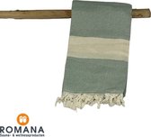 Serviette hammam | diamant | Vert olive clair | 100 x 180 cm | Plage | Sauna / Bien-être | Vacances | À la maison