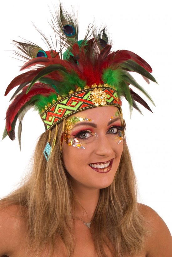 Coiffe plumes Comanche - Fête sur le thème du Festival Carnaval party de la  coiffure